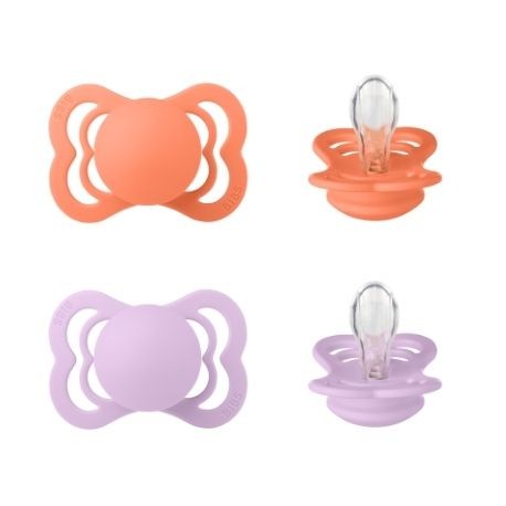 BIBS Supreme - Lot de 2,  Taille 1 (0-6 mois), Anatomique - Silicone,