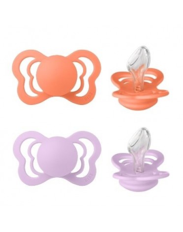 BIBS Couture - Lot de 2,  Taille 2 (6+ mois), Physiologique - Silicone,