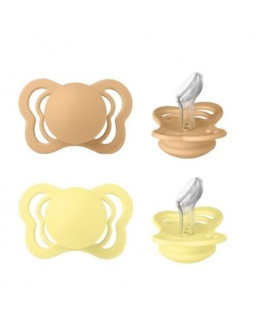 BIBS Couture - Lot de 2,  Taille 1 (0-6 mois), Physiologique  – Silicone