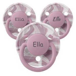 BIBS De Lux Tie Dye , Taille 1 (0-6 mois),  Ronde - Latex, Tetine personnalisée