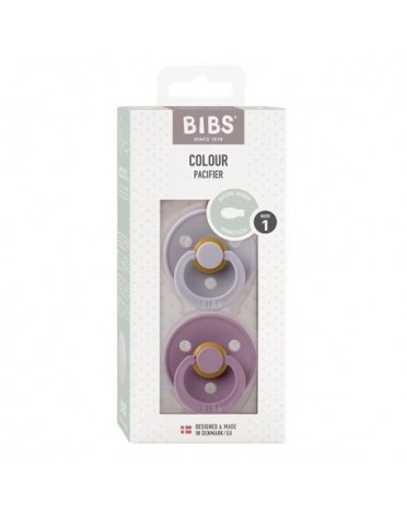 BIBS Colour Lot de 2,  Taille 1 (0-6 mois), Anatomique - Latex