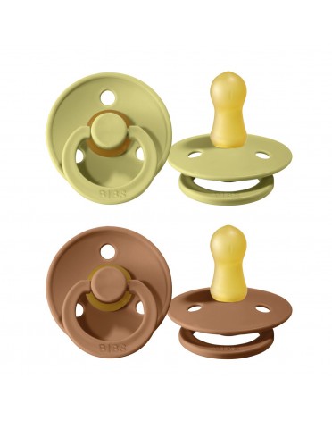 BIBS Colour - Lot de 2,  Taille 1 (0-6 mois),  Arrondi - Latex