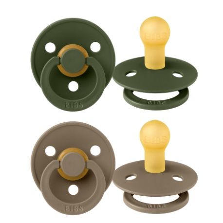 BIBS Colour - Lot de 2,  Taille 1 (0-6 mois),  Arrondi - Latex