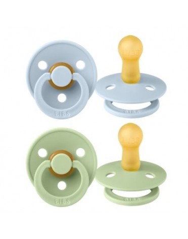 BIBS Colour - Lot de 2, Taille 2 (6+ mois), Arrondi - Latex