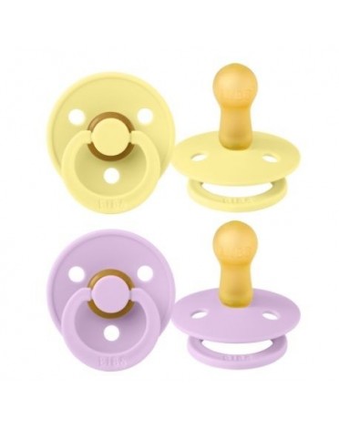 BIBS Colour - Lot de 2, Taille 2 (6+ mois), Arrondi - Latex
