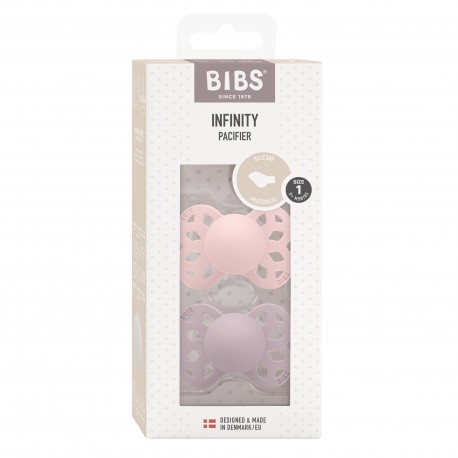 BIBS Infinity lot de 2, Size 1 (0-6 m), Physiologique - Silicone