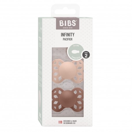 BIBS Infinity lot de 2,  Size 2 (6+ m), Anatomique - Silicone