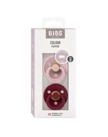 BIBS Colour - Lot de 2, Taille 2 (6+ mois), Arrondi - Latex