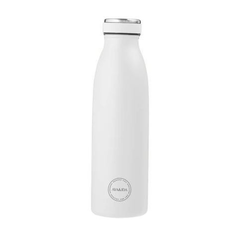 Aya&Ida,  Drinking Bottle, Gourde avec couvercle, 500 ml,  Winter White
