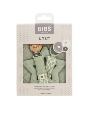 BIBS Coffret bébé Mes premiers 6 mois, 3 pièces, Ivory