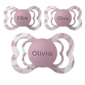 BIBS Supreme Tie Dye, Taille 2 (6+ mois), Anatomique - Silicone, Tetine personnalisée