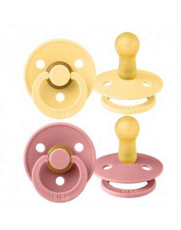 BIBS Colour - Lot de 2, Taille 2 (6+ mois), Arrondi - Latex