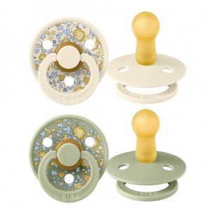 BIBS X LIBERTY, Pack de 2 Colour, Taille 2 (6+ mois), Rond - Latex