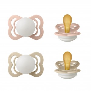 BIBS Supreme Night Glow - Lot de 2,  Taille 1 (0-6 mois), Anatomique - Latex,
