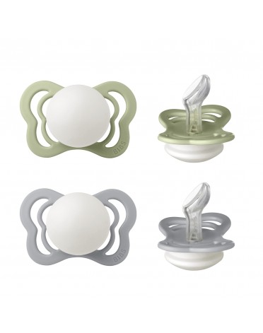 BIBS Couture Night Glow - Lot de 2,  Taille 1 (0-6 mois), Physiologique– Silicone