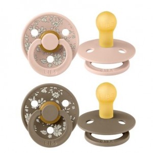 BIBS X LIBERTY, Pack de 2 Colour , Taille 1 (0-6 mois), Rond - Latex