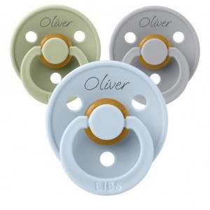 BIBS Colour, Taille 3 (18+ mois), Ronde - Latex, Tetine personnalisée