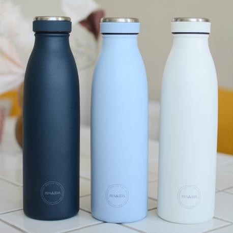 Aya&Ida,  Drinking Bottle, Gourde avec couvercle, 500 ml, Navy Blue