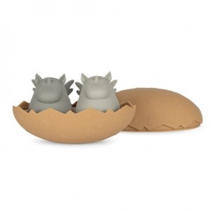 Konges Sløjd, Jouets de bain en silicone,  Almond mix