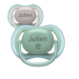 PHILIPS AVENT Ultra Air, Taille 2 (6-18 mois), Anatomique - Silicone, Tetine personnalisée