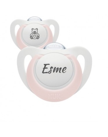 NUK Star,  Taille 0 ( 0-2 mois), Physiologique - Silicone, Tétine personnalisée