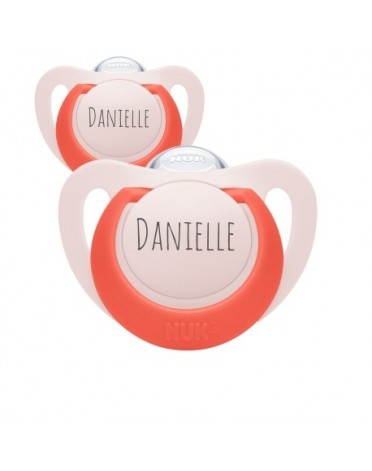 NUK Star,  Taille 2 (6-18 mois), Physiologique - Silicone, Tétine personnalisée