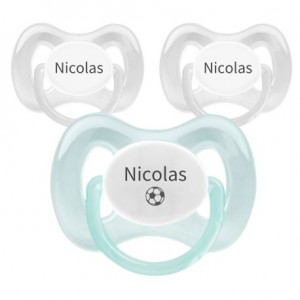 MININOR, Taille 1 (0-6 mois) , Anatomique - Silicone, Tetine personnalisée