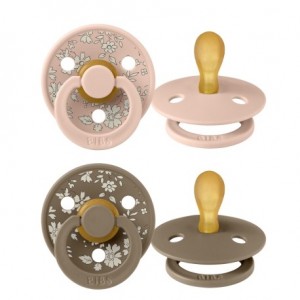 BIBS X LIBERTY, Pack de 2 Colour, Taille 1 (0-6 mois), Anatomique - Latex
