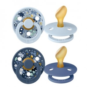 BIBS X LIBERTY, Pack de 2 Colour, Taille 2 (6+ mois), Physiologique - Latex