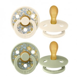 BIBS X LIBERTY, Pack de 2 Colour, Taille 2 (6+ mois), Anatomique - Latex