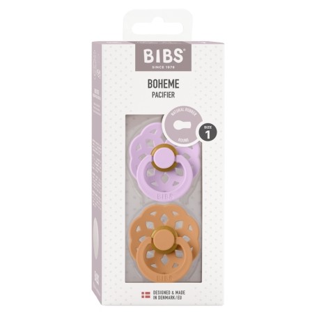 BIBS Boheme - Lot de 2,  Taille 1 (0-6 mois), Ronde – Latex