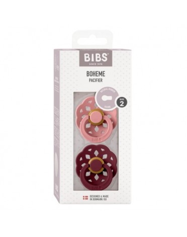 BIBS Boheme - Lot de 2,  Taille 2 (3-36 mois), Ronde - Latex
