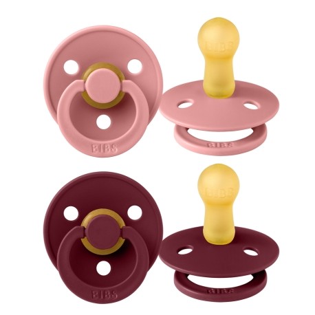 BIBS Colour - Lot de 2, Taille 2 (6+ mois), Arrondi - Latex