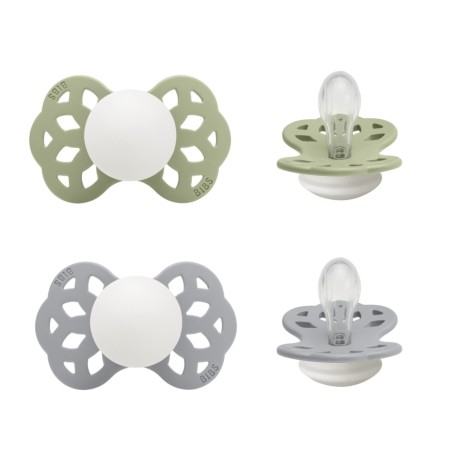 BIBS Infinity Night lot de 2,  Size 1 (0-6 m), Anatomique - Silicone