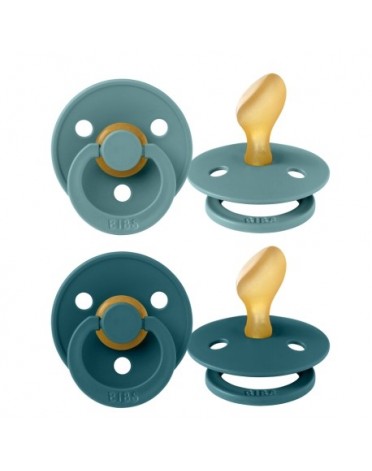 BIBS Colour Lot de 2, Taille 2 (6+ mois), Physiologique - Latex