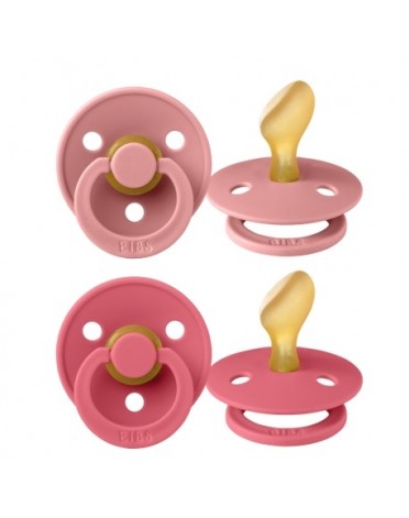 BIBS Colour Lot de 2, Taille 2 (6+ mois), Physiologique - Latex