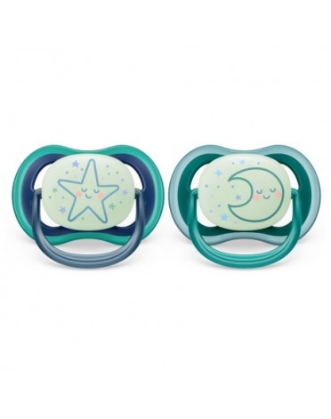 Philips Avent Ultra Air Night, Taille 2 (6-18 mois), Anatomique - Silicone