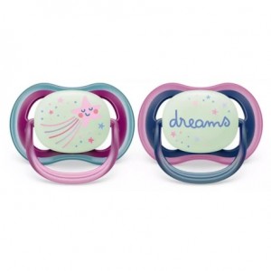 Philips Avent Ultra Air Night, Taille 2 (6-18 mois), Anatomique - Silicone