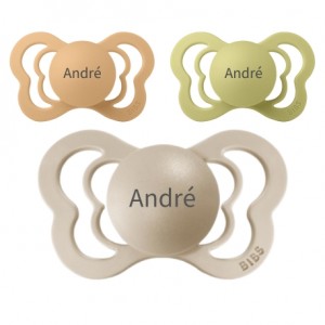 Bibs Couture,  Taille 2 (6+ mois), Physiologique  - Silicone, Tetine personnalisée