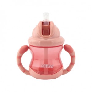 Nüby, Gobelet Flip-it avec double anse, 12+ mois, Pink