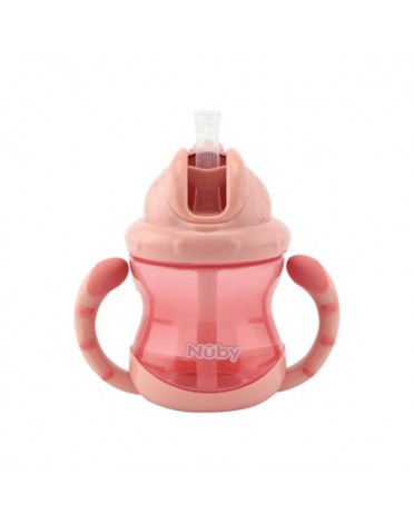 Nüby, Gobelet Flip-it avec double anse, 12+ mois, Pink