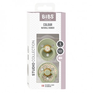 BIBS Studio Line - Lot de 2,  Taille 1 (0-6 mois),  Arrondi - Latex
