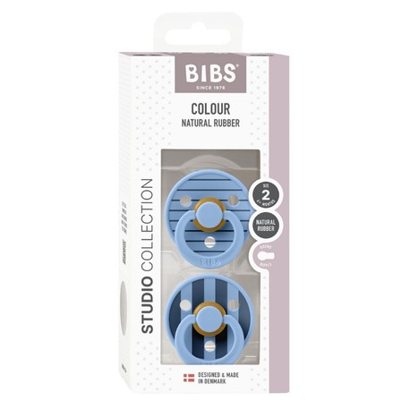 BIBS Studio Line - Lot de 2,  Taille 2 (6+ mois),  Arrondi - Latex