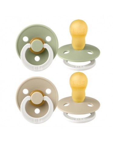 BIBS Colour Night - Lot de 2,  Taille 3 (18+ mois), Arrondi - Latex,