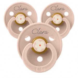 BIBS Studio Line, Taille 2 (6+ mois), Ronde - Latex, Tetine personnalisée