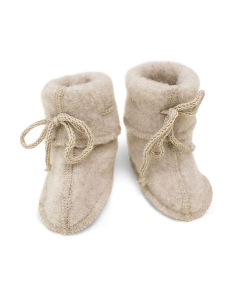 Chaussons en laine avec liens en 100% en laine mérinos