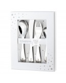 Couverts avec Nom, Acier inoxydable sans motif, Cadre photo inclus