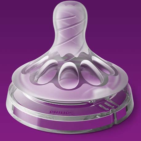 Philips Avent, Natuurlijke speen 2 stuks, Transparant, Leeftijd 1m +