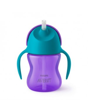 Philips Avent,  Beker met buigzaam rietje, Paars/blauw, Leeftijd 9m+