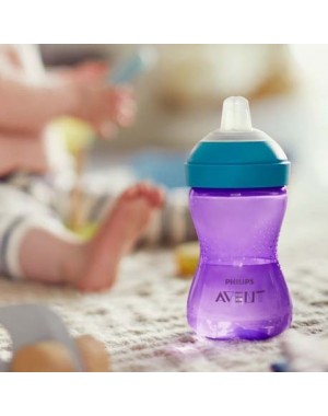 Philips Avent, Drinkbeker met bijtbestendige tuit,  Paars/blauw, Leeftijd 9m+